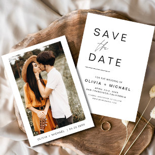 Trouw Save the Date Foto Minimalistisch