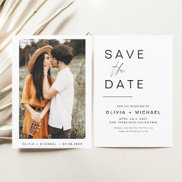Trouw Save the Date Foto Minimalistisch