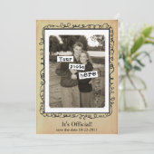 Trouw Save the Date Foto Sjabloon (Staand voorkant)