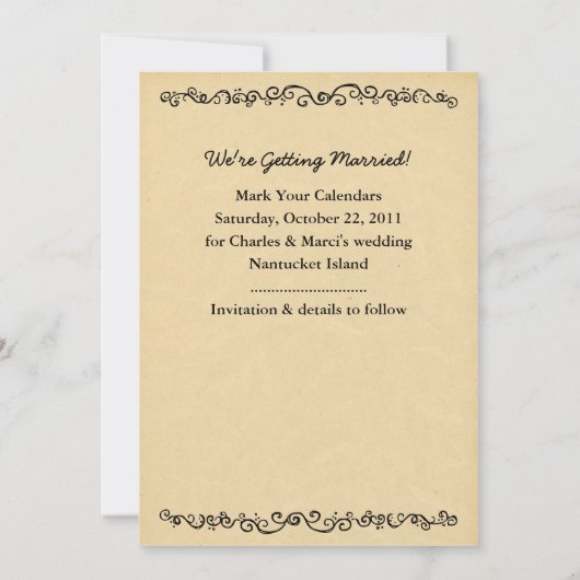 Trouw Save the Date Foto Sjabloon (Achterkant)