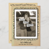 Trouw Save the Date Foto Sjabloon (Voorkant / Achterkant)