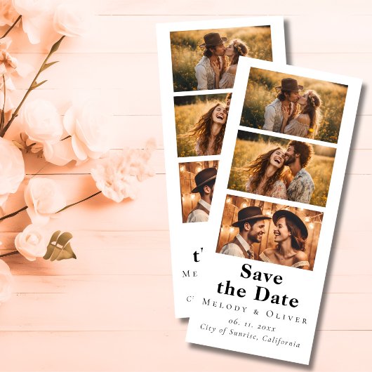 Trouw Save the Date Fotohokje QR code Boho