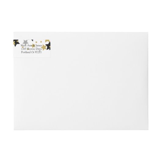 Trouw Save The Date Gouden Glitter Sterren Confett (Voorkant)