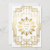 Trouw Save the Date,Great Gatsby,Medallion goud2 Kaart (Achterkant)