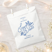 Trouw Save the Date Hand Getekende Botanische Vers Bedankzakje (Geknipt)