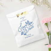 Trouw Save the Date Hand Getekende Botanische Vers Bedankzakje (Gezegeld)