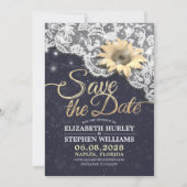 Trouw Save The Date Kantwerk Zonnebloem Slinger Li (Voorkant)