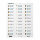 Trouw save the date leuk champagne adres etiket (Full Sheet)
