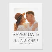 Trouw Save the Date-magneet met foto  (Voorkant)