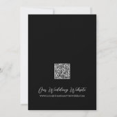 Trouw 'save the date' met bloemen en QR-code in Mo Kaart (Achterkant)