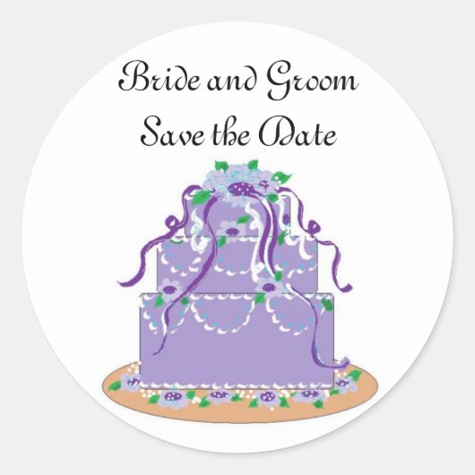 Trouw Save the Date Ronde Sticker (Voorkant)