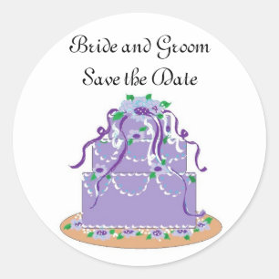 Trouw Save the Date Ronde Sticker