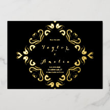 Trouw Save the Date Zwart Echt Goud