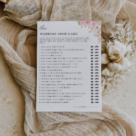 Trouw schoen spel sjabloon Rose Kaart