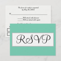 Trouw Seafoam Groen Zilver RSVP