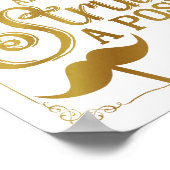 Trouw selfie fotohokje bord elegant goud poster (Hoek)