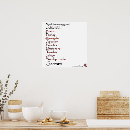 Trouw Servant Poster (Keuken)