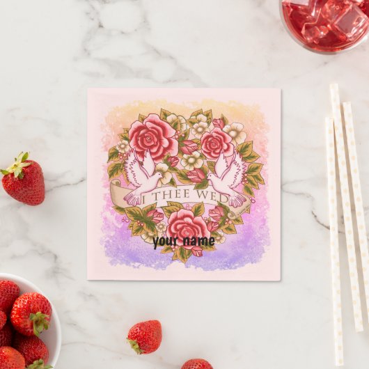 Trouw servetten "I Thee Wed" (Insitu)