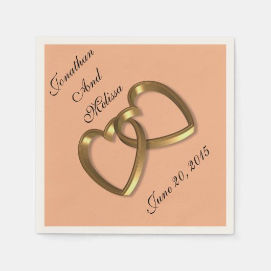 Trouw servetten op maat gemaakte kleuren (Voorkant)