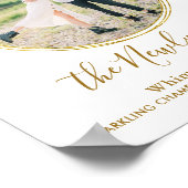 Trouw Signature Cocktail Goud Aangepaste Foto Bar Poster (Hoek)