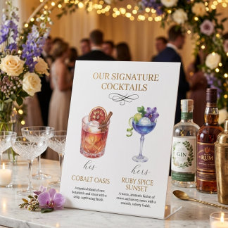 Trouw Signature Cocktails Bar Menu Voetstuk Bord Reclamebord Met Voetstuk