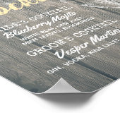 Trouw Signature Drankmenu Champagneglas Hout Poster (Hoek)