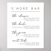 Trouw S'more Bar Menubord, Smore Recept Poster (Voorkant)