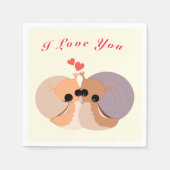 Trouw Snail Servetten Tekst - Ik Hou van Jou (Voorkant)