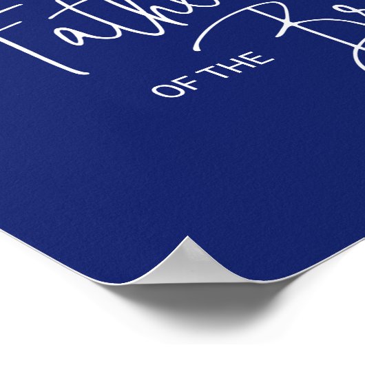 Trouw Stoel Herdenking Vader Bruid Poster (Hoek)