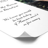 Trouw Stoel Herinnering Vader van de Bruidegom Fot Poster (Hoek)