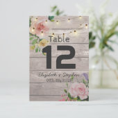 Trouw Stoel Plaats Tafel Nummer / Begeleider Kaart (Staand voorkant)