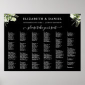 Trouw Stoelenindeling Bord met 200 Namen en Groene Poster (Voorkant)