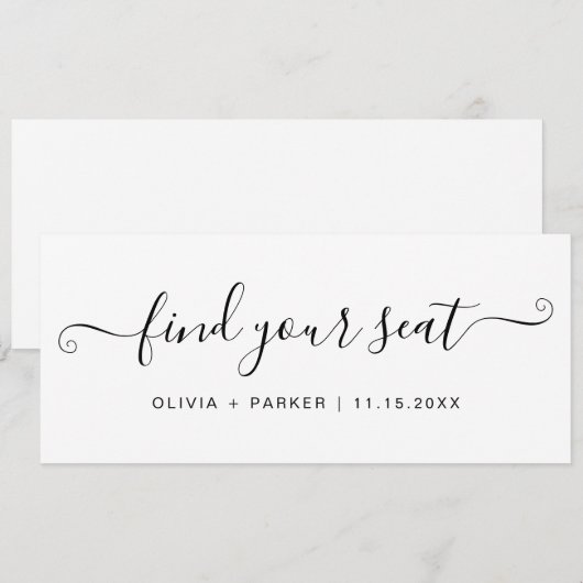 Trouw Stoelenindeling Vind Je Stoelkaart Kaart (Voorkant / Achterkant)