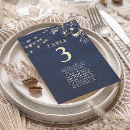 Trouw Stoelenindelingkaart Navy Blauw