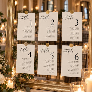Trouw Stoelenkaart Tafel Nummers 5x7 Poster
