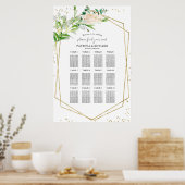 Trouw Stoelenplan Elegante Geometrie Poster (Keuken)