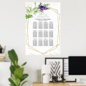 Trouw Stoelenplan Elegante Groene Poster (Thuiskantoor)