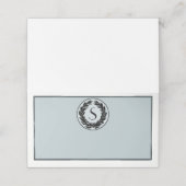 Trouw Stoelkaart met Monogram en Vouw Plaatskaartje (Buitenkant ongevouwen)