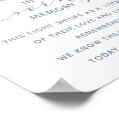 Trouw Stof Blauw & Grijs Waterverf Ter Nagedachten Poster (Hoek)