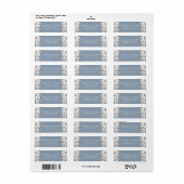 Trouw Stof Blauw Witte Orchidee Retouradres Etiket (Full Sheet)