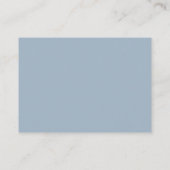 Trouw Stofblauw Hart Script Wensput Huwelijk Informatiekaartje (Achterkant)