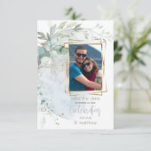 Trouw | Stofblauw Verliefd tot over de maan Kaart (Staand voorkant)