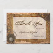 Trouw Stoomtechiek Vintage Victoriaans Bedankkaart (Voorkant)