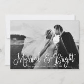 Trouw & Stralende Nieuwgetrouwde Feestdagen Fotoka Feestdagenkaart (Voorkant)