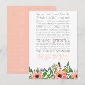 Trouw Tafelkaartje Bedankbericht Kaart (Voorkant / Achterkant)