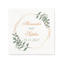 Trouw Tafelkleden Blush Goud Groene Eucalyptus