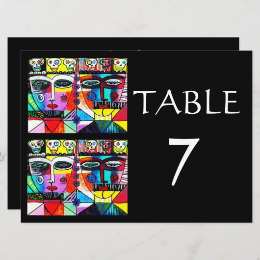 Trouw TAFELNUMMERS - Dia de los Muertos (Voorkant / Achterkant)