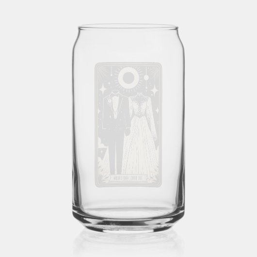 Trouw Tarot Bruid & Bruidegom Blikvorm Glas (Achterkant)