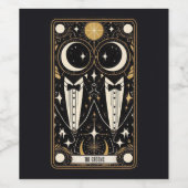 Trouw Tarot Bruidegoms Wijn Etiket (Enkel label)