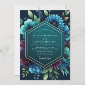 Trouw Teal Moody Bloom Kaart (Voorkant)